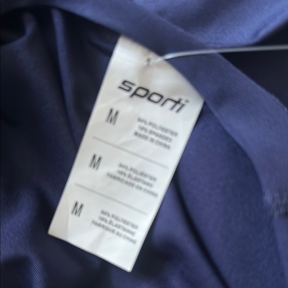 SPORTI UPF 50+ Swim Rash guard Comfort Fit Short Sleeve T-Shirt navy blue medium - Picture 7 of 7